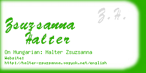 zsuzsanna halter business card